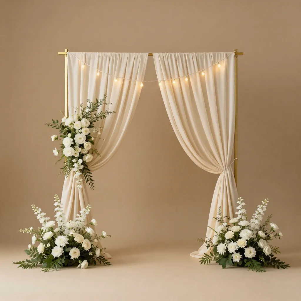 Sophisticated anniversary photo zone setup