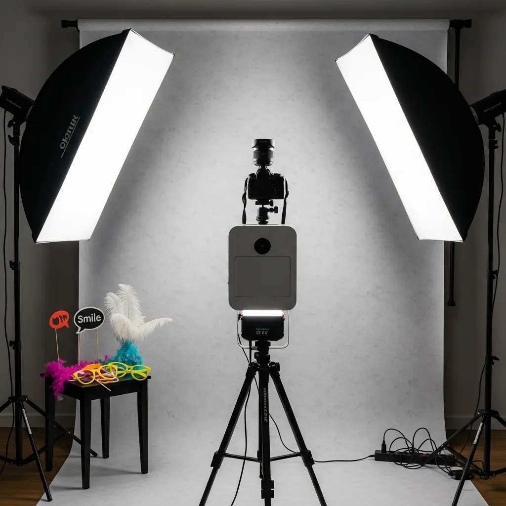 Essential Photo Zone Package with basic backdrop and lighting